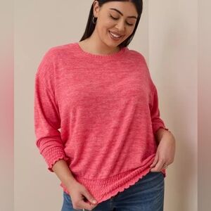 Torrid Pink Crew Neck Sweater